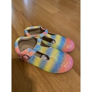 Brand New A Bear‎ Co Girls Sparkle Slip On Shoe Birkenstock Like Look Size 3